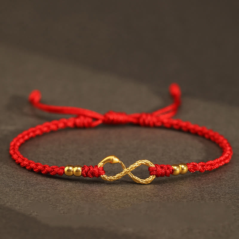 Nimara Ritual 999 Gold Year of the Snake Eternal Endless Knot Infinity Handmade Luck Bracelet