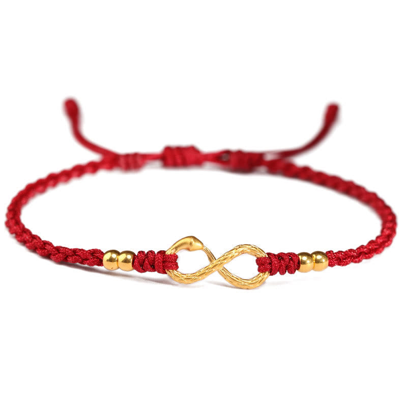 Nimara Ritual 999 Gold Year of the Snake Eternal Endless Knot Infinity Handmade Luck Bracelet