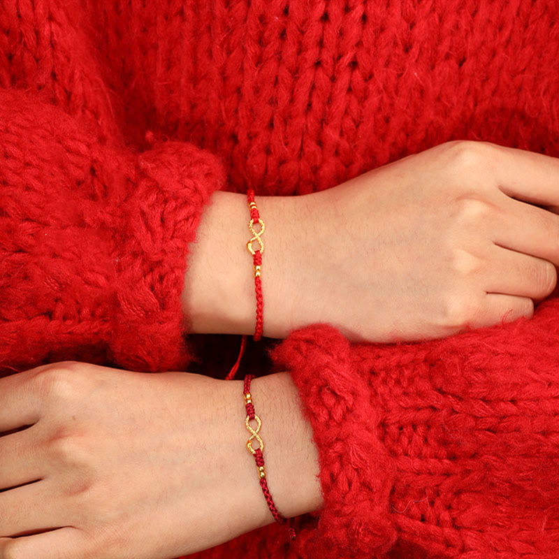 Nimara Ritual 999 Gold Year of the Snake Eternal Endless Knot Infinity Handmade Luck Bracelet