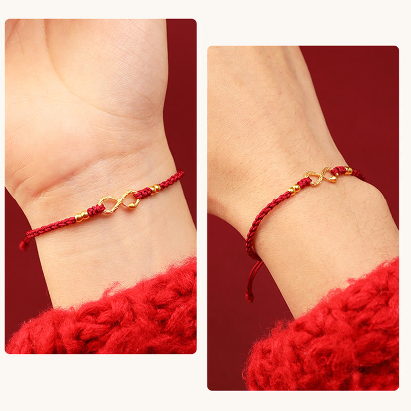 Nimara Ritual 999 Gold Year of the Snake Eternal Endless Knot Infinity Handmade Luck Bracelet