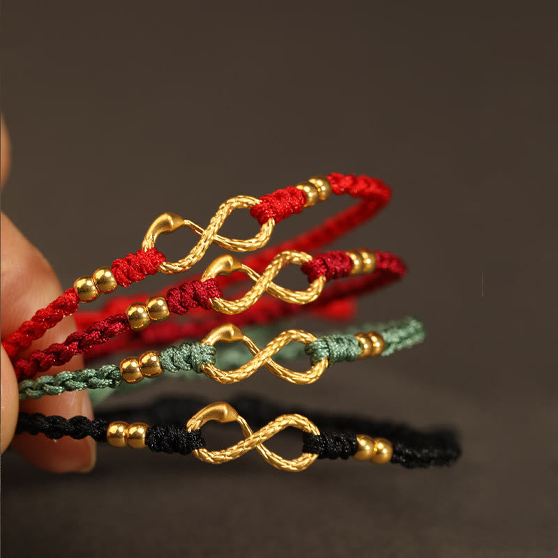 Nimara Ritual 999 Gold Year of the Snake Eternal Endless Knot Infinity Handmade Luck Bracelet