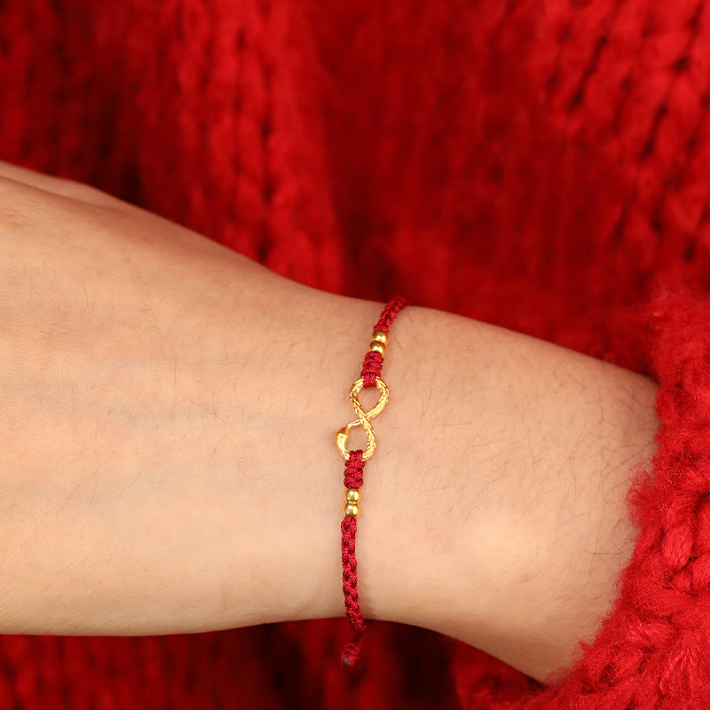 Nimara Ritual 999 Gold Year of the Snake Eternal Endless Knot Infinity Handmade Luck Bracelet
