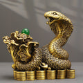 Nimara Ritual Year Of The Snake Copper Coins Ingots Cabbage Brass Statue Home Decoration