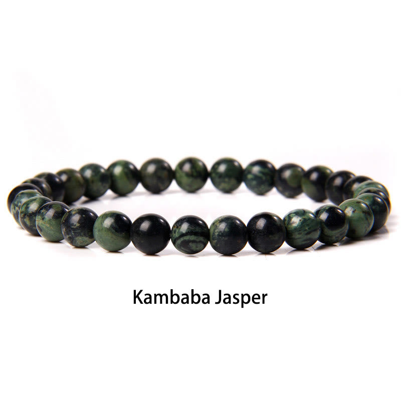 Nimara Ritual 6mm Various Stone Crystal Black Glitter Stone Red Tiger Eye Beads Protection Bracelet