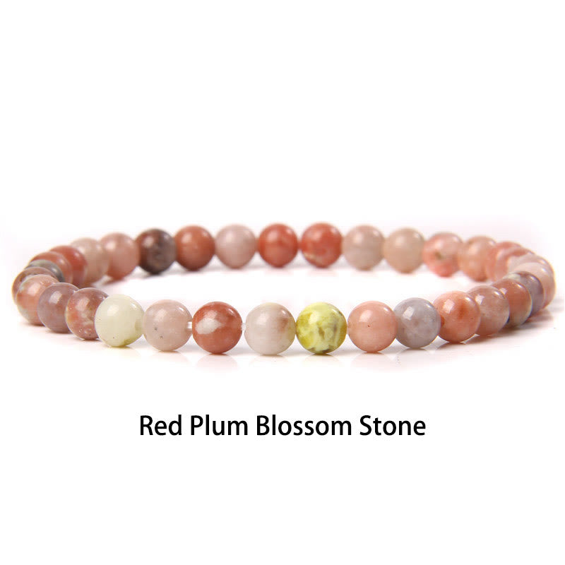Nimara Ritual 6mm Various Stone Crystal Black Glitter Stone Red Tiger Eye Beads Protection Bracelet