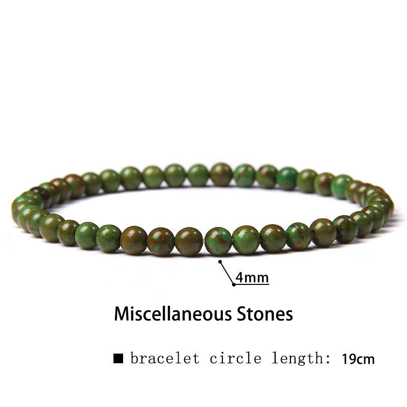 Nimara Ritual 4mm Various Stone Crystal Mini Beads Healing Bracelet