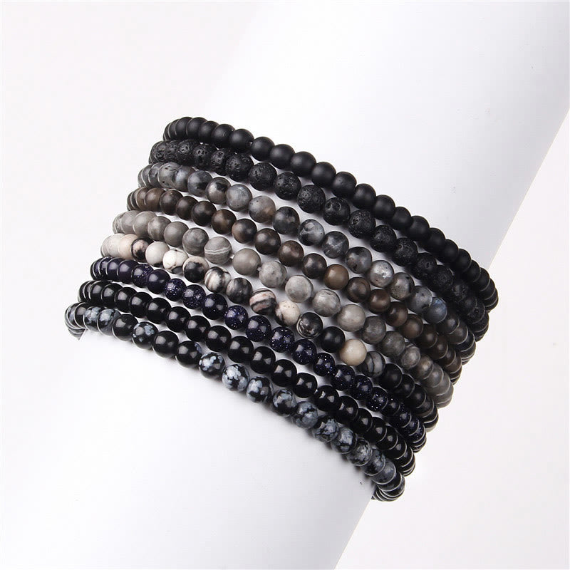 Nimara Ritual 4mm Various Stone Crystal Mini Beads Healing Bracelet