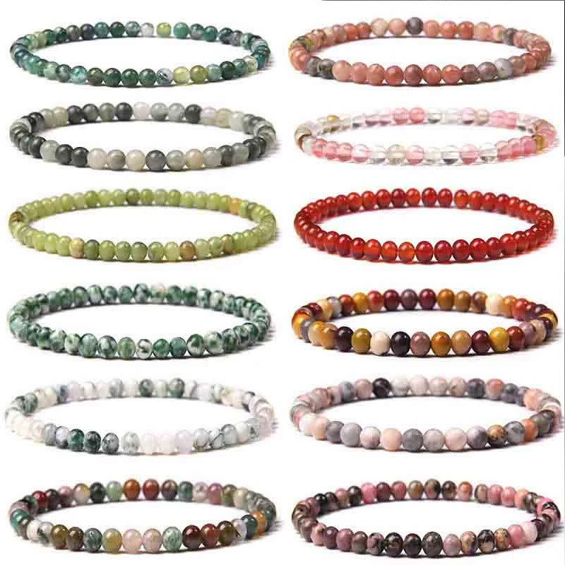 Nimara Ritual 4mm Various Stone Crystal Mini Beads Healing Bracelet