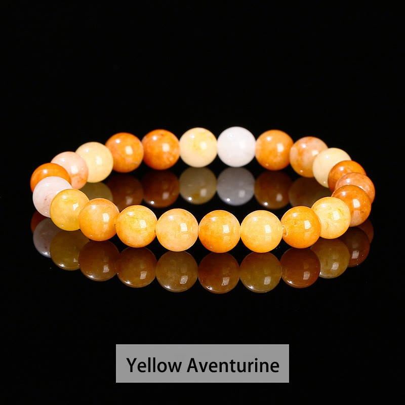 Nimara Ritual Various Crystal Stone Amethyst Green Aventurine Rose Quartz Healing Bracelet