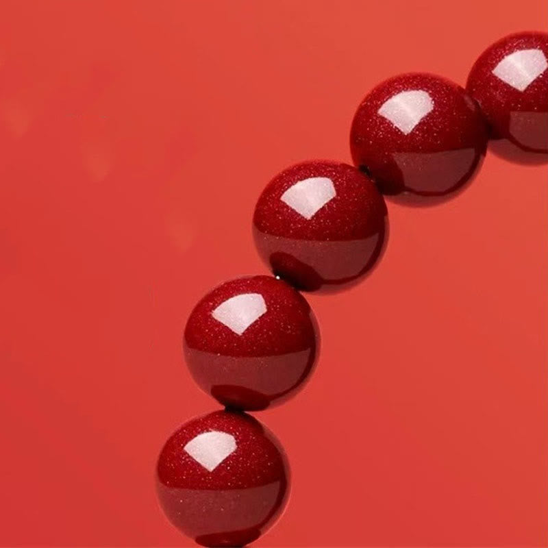 Nimara Ritual Cinnabar Bead Hetian Jade Year Of The Snake Blessing Bracelet