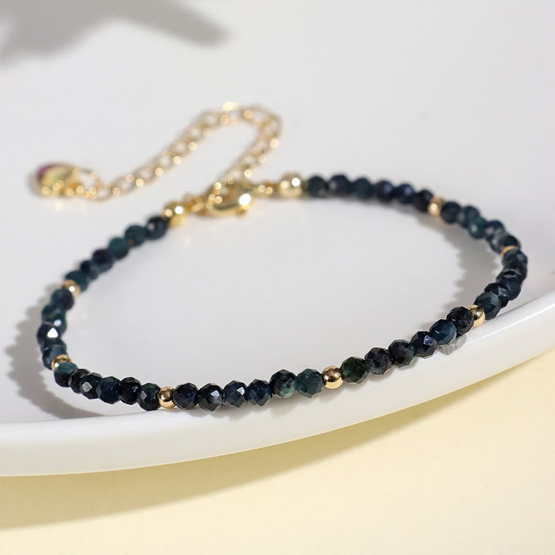 Nimara Ritual Indicolite Tourmaline Copper Beads Wisdom Bracelet
