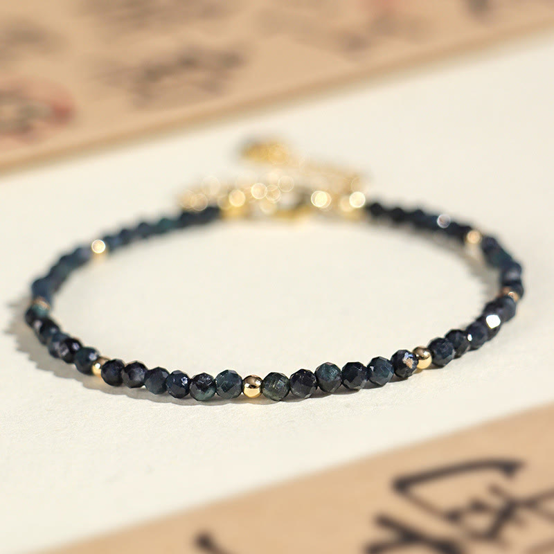 Nimara Ritual Indicolite Tourmaline Copper Beads Wisdom Bracelet