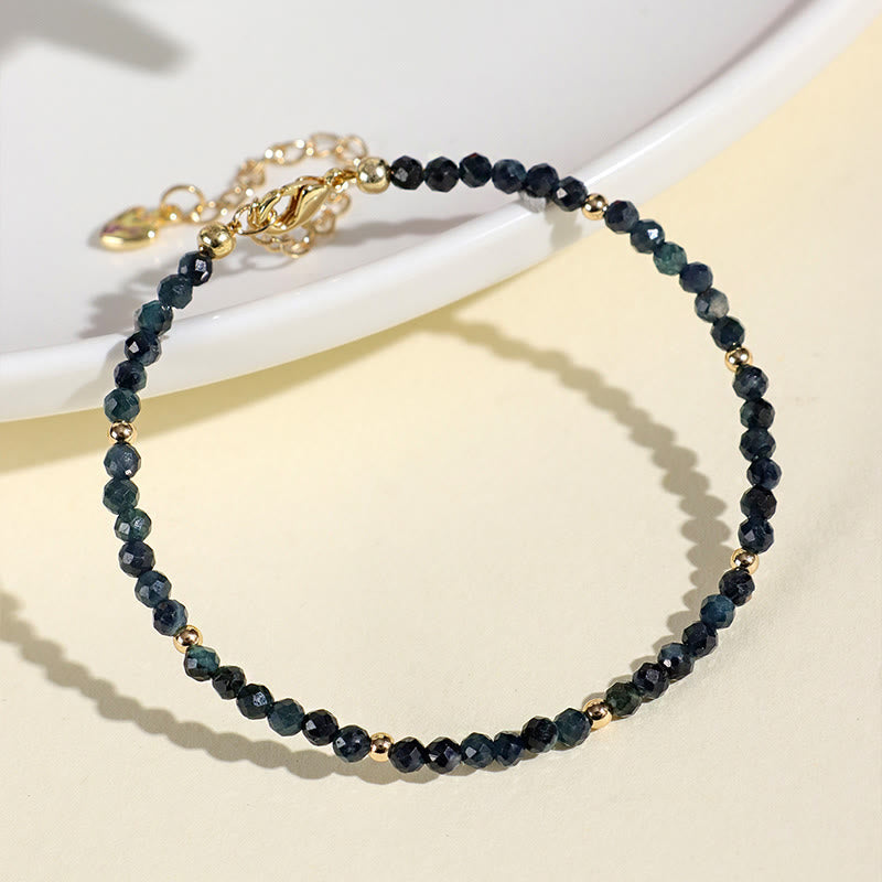 Nimara Ritual Indicolite Tourmaline Copper Beads Wisdom Bracelet