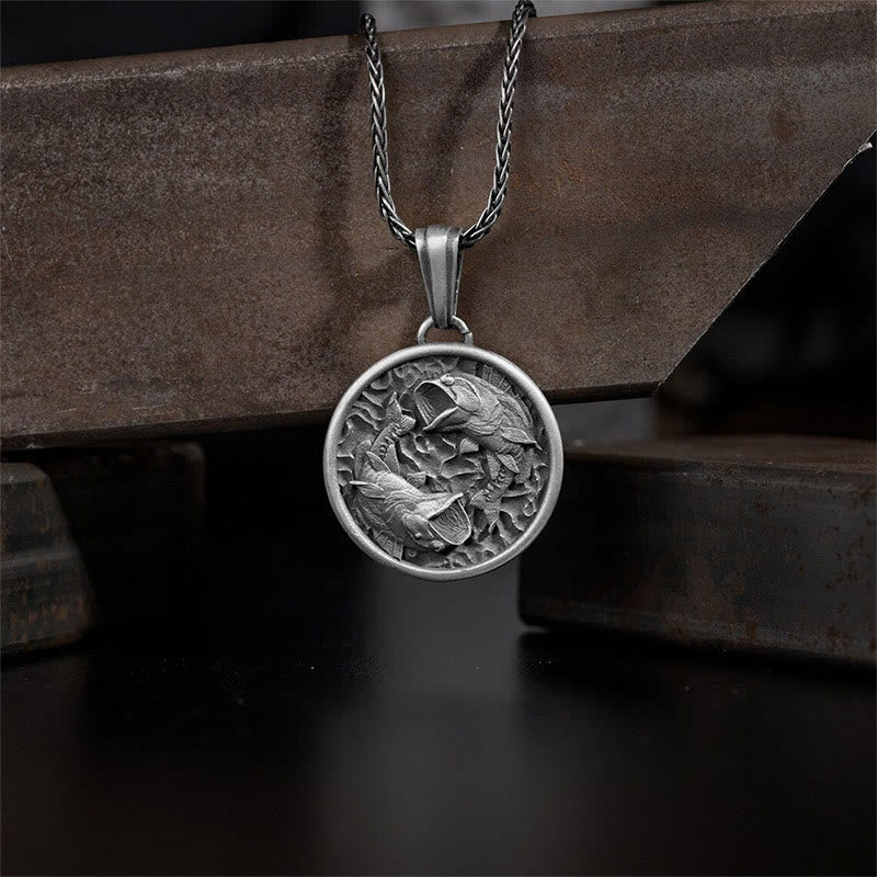 Nimara Ritual Pure Tin Polishing Koi Fish Wealth Necklace Pendant