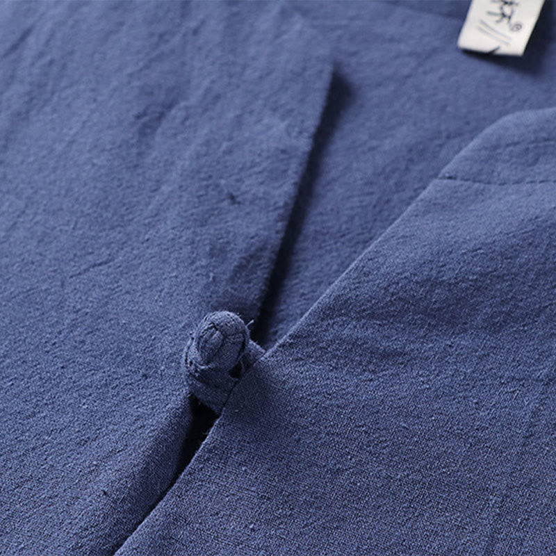 Nimara Ritual Plain Color Three Quarter Sleeve One Button Men's Shirt
