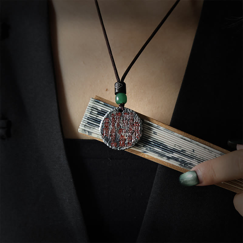 Nimara Ritual 999 Sterling Silver 24k Gold Bagua Tai Chi Yin Yang Design Mountain Ghosts Spend Money Harmony Necklace Pendant