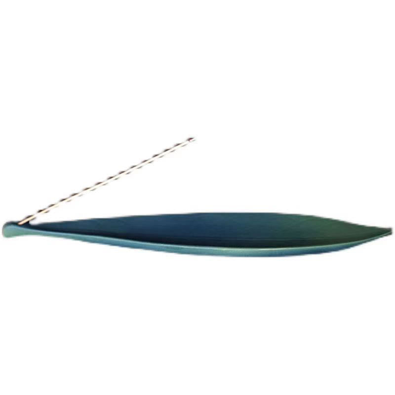 Nimara Ritual Willow Leaf Healing Ceramic Stick Incense Burner Decoration