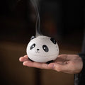 Nimara Ritual Cute Panda Healing Ceramic Incense Burner Desk Decoration