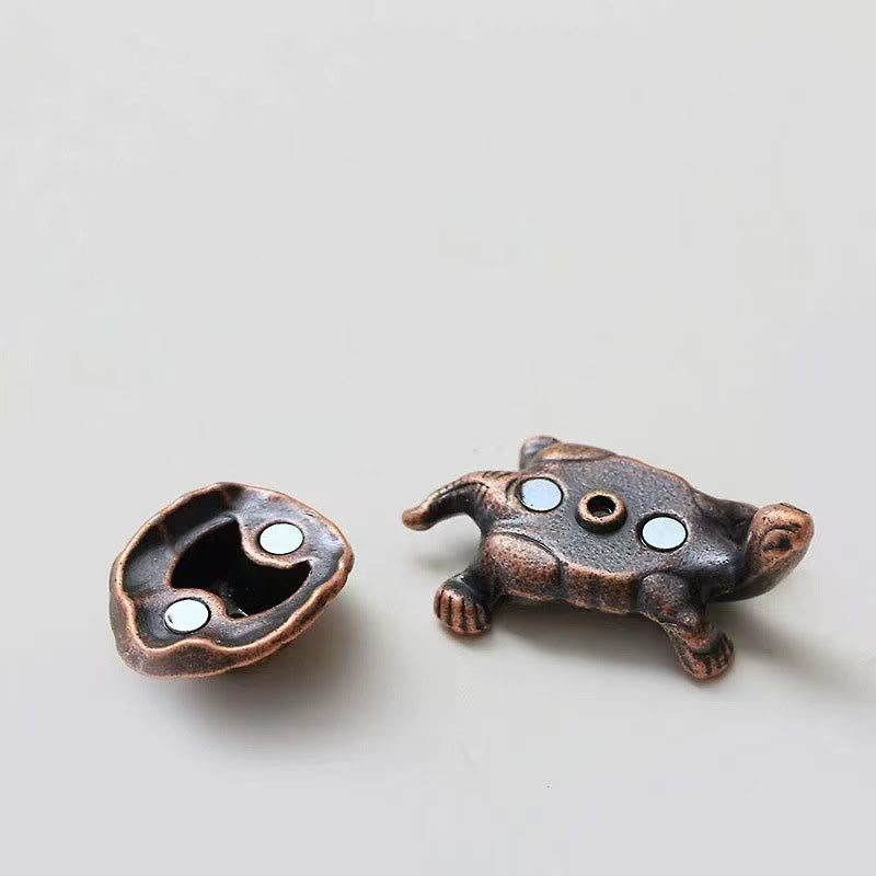 Nimara Ritual Alloy Turtle Snail Healing Incense Burner Desk Decoration