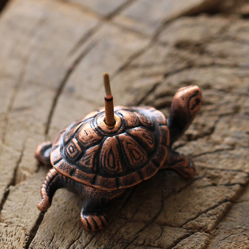 Nimara Ritual Alloy Turtle Snail Healing Incense Burner Desk Decoration