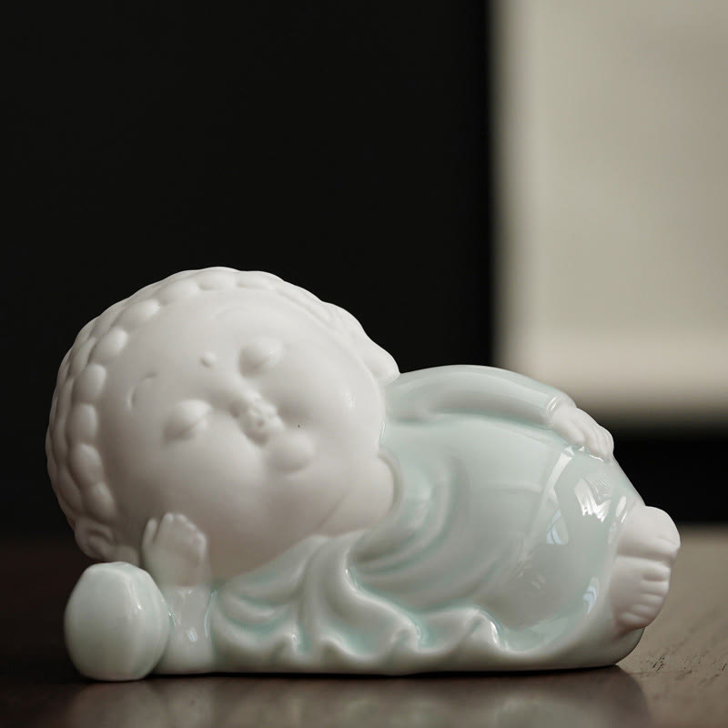 Nimara Ritual Buddha Sitting Standing Reclining Ceramic Healing Incense Burner Desk Decoration