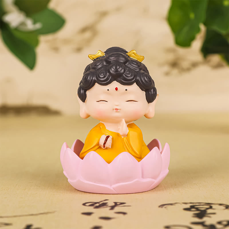 Nimara Ritual Meditation Lotus Amitabha Buddha Resin Statue Compassion Home Decoration
