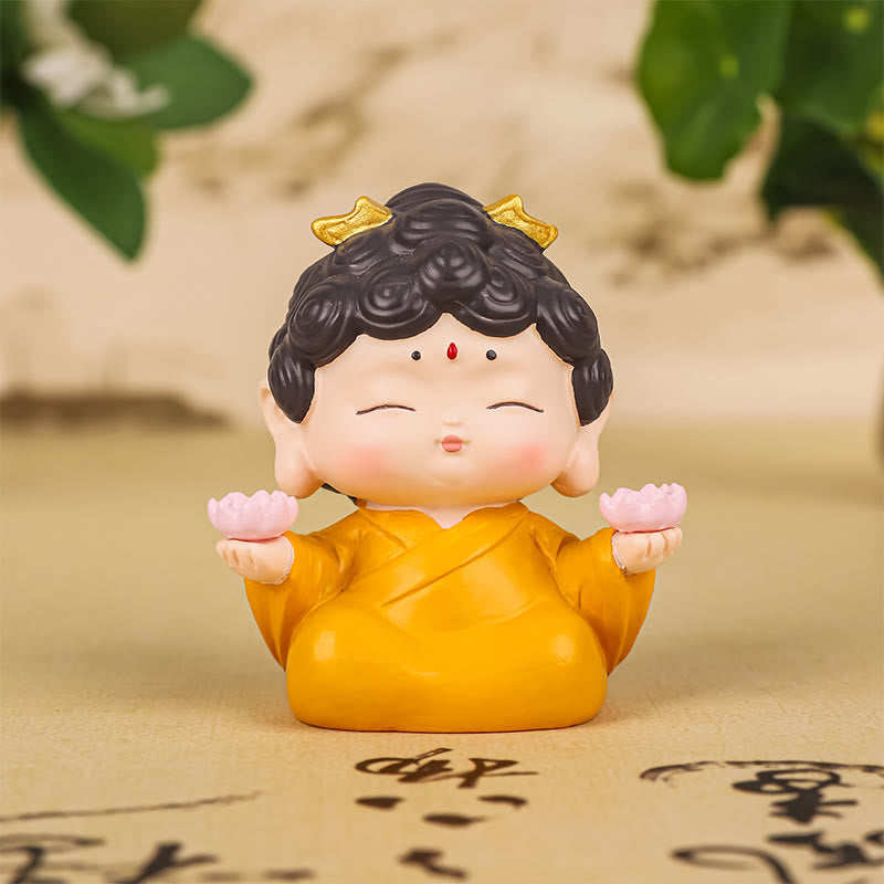Nimara Ritual Meditation Lotus Amitabha Buddha Resin Statue Compassion Home Decoration