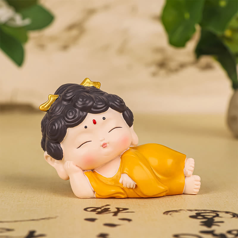 Nimara Ritual Meditation Lotus Amitabha Buddha Resin Statue Compassion Home Decoration
