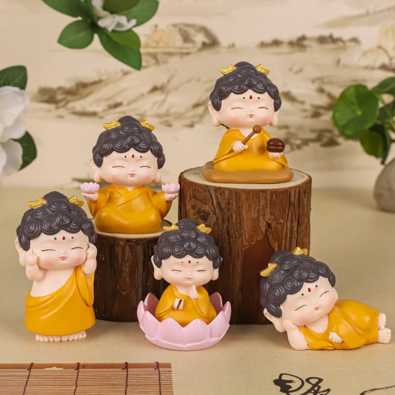 Nimara Ritual Meditation Lotus Amitabha Buddha Resin Statue Compassion Home Decoration