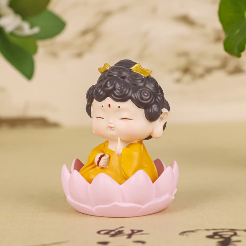 Nimara Ritual Meditation Lotus Amitabha Buddha Resin Statue Compassion Home Decoration