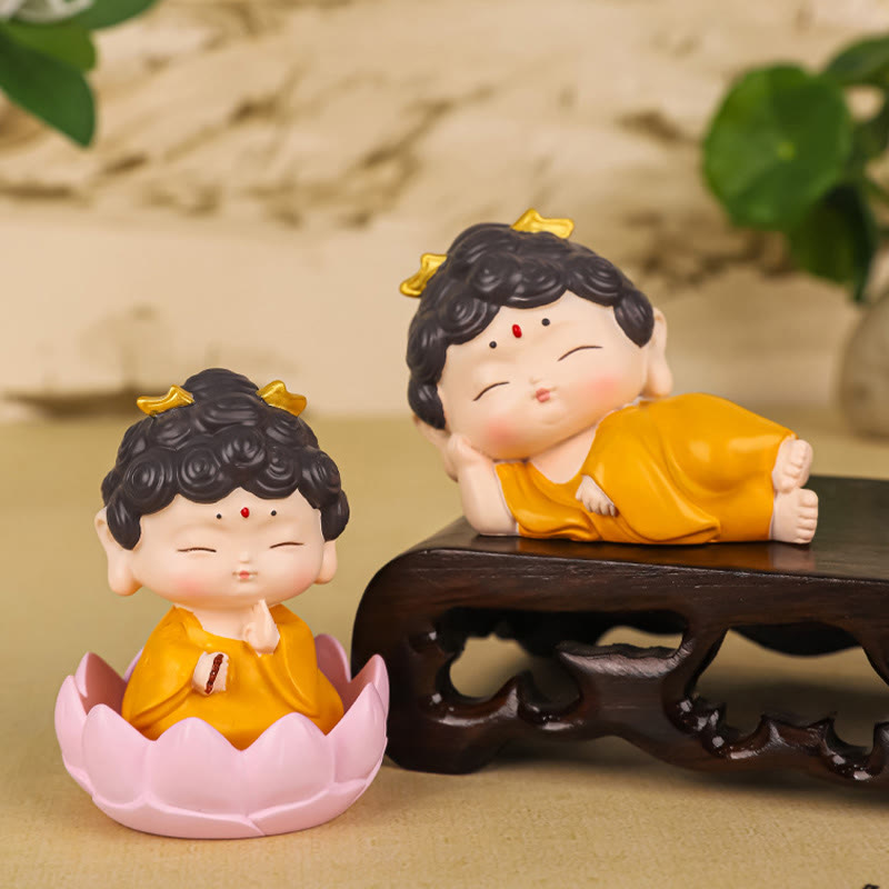 Nimara Ritual Meditation Lotus Amitabha Buddha Resin Statue Compassion Home Decoration