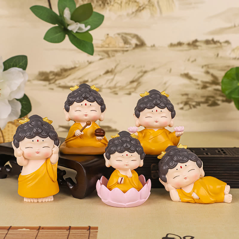 Nimara Ritual Meditation Lotus Amitabha Buddha Resin Statue Compassion Home Decoration