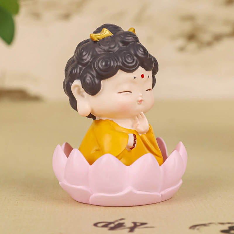 Nimara Ritual Meditation Lotus Amitabha Buddha Resin Statue Compassion Home Decoration