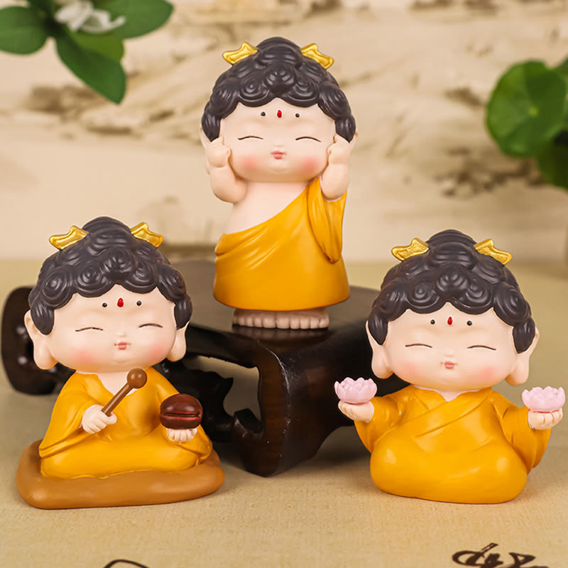 Nimara Ritual Meditation Lotus Amitabha Buddha Resin Statue Compassion Home Decoration