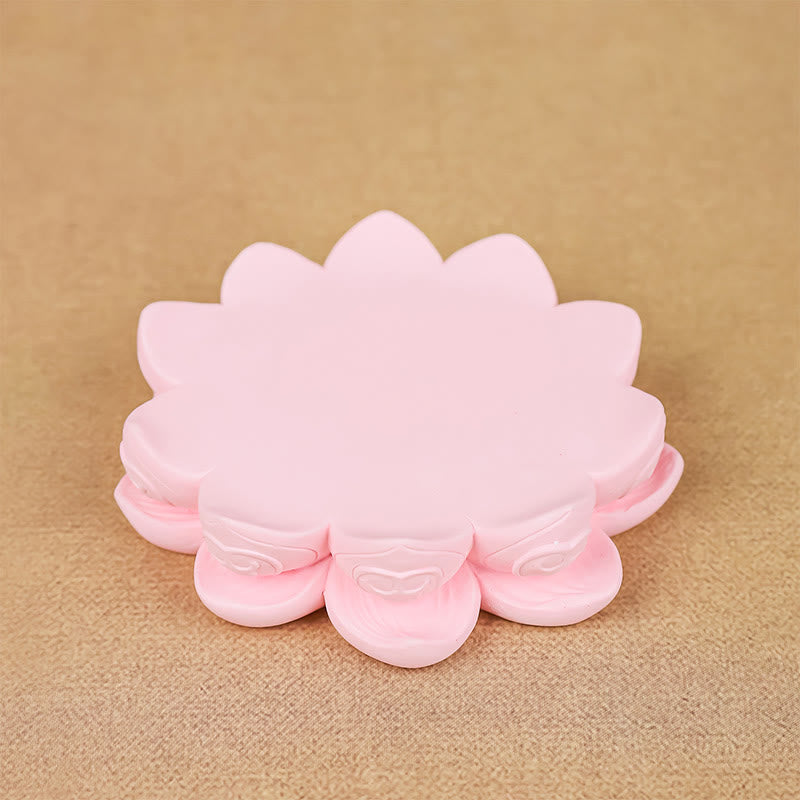 Nimara Ritual Meditation Avalokitesvara Lotus Boy Girl Resin Statue Harmony Home Decoration