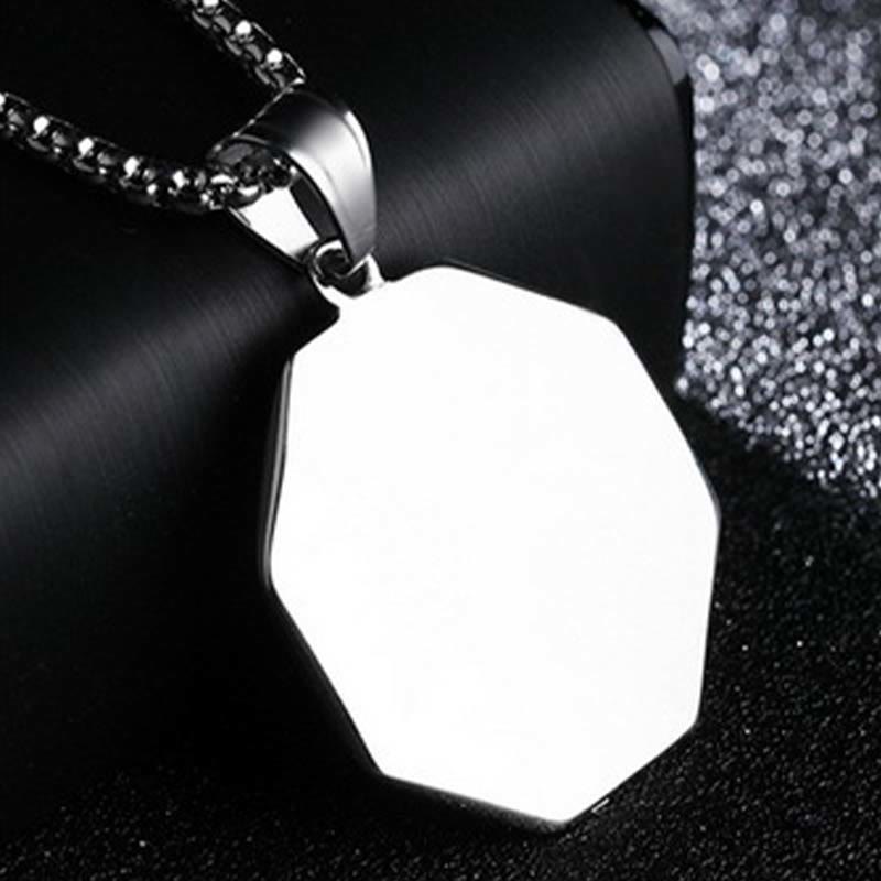 Nimara Ritual Titanium Steel Bagua Yin Yang Pattern Balance Necklace Pendant