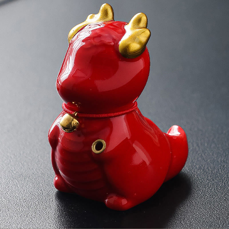Nimara Ritual Dragon Bell Healing Ceramic Incense Burner Desk Decoration