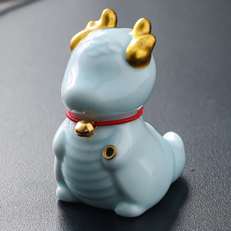 Nimara Ritual Dragon Bell Healing Ceramic Incense Burner Desk Decoration