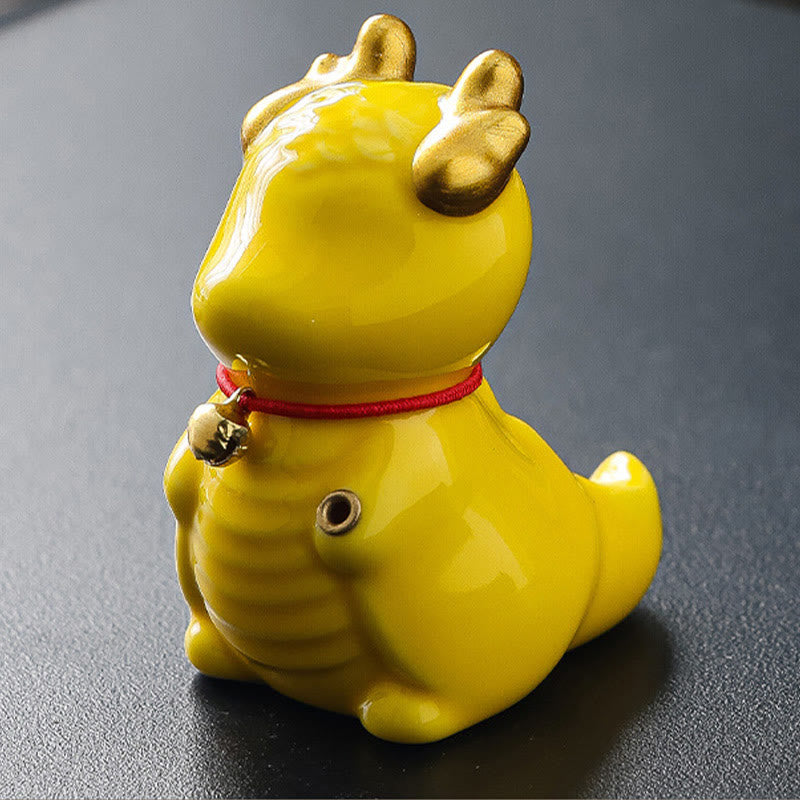 Nimara Ritual Dragon Bell Healing Ceramic Incense Burner Desk Decoration