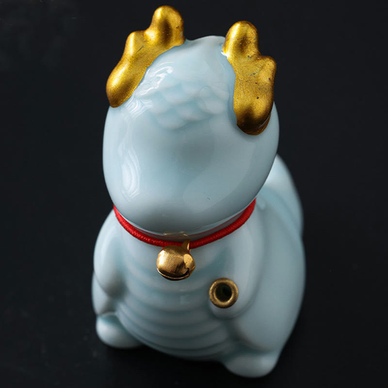 Nimara Ritual Dragon Bell Healing Ceramic Incense Burner Desk Decoration