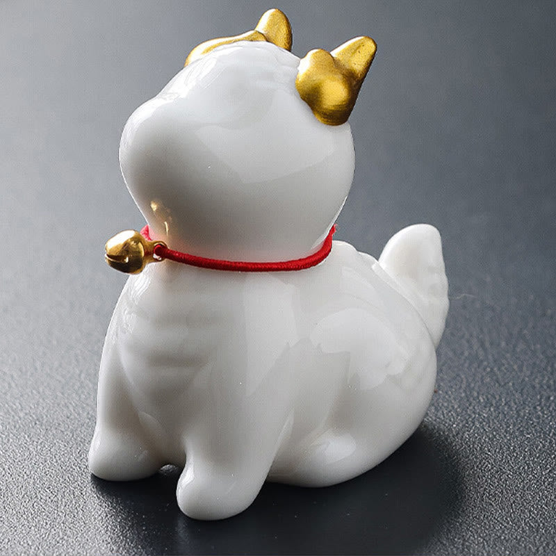 Nimara Ritual Dragon Bell Healing Ceramic Incense Burner Desk Decoration