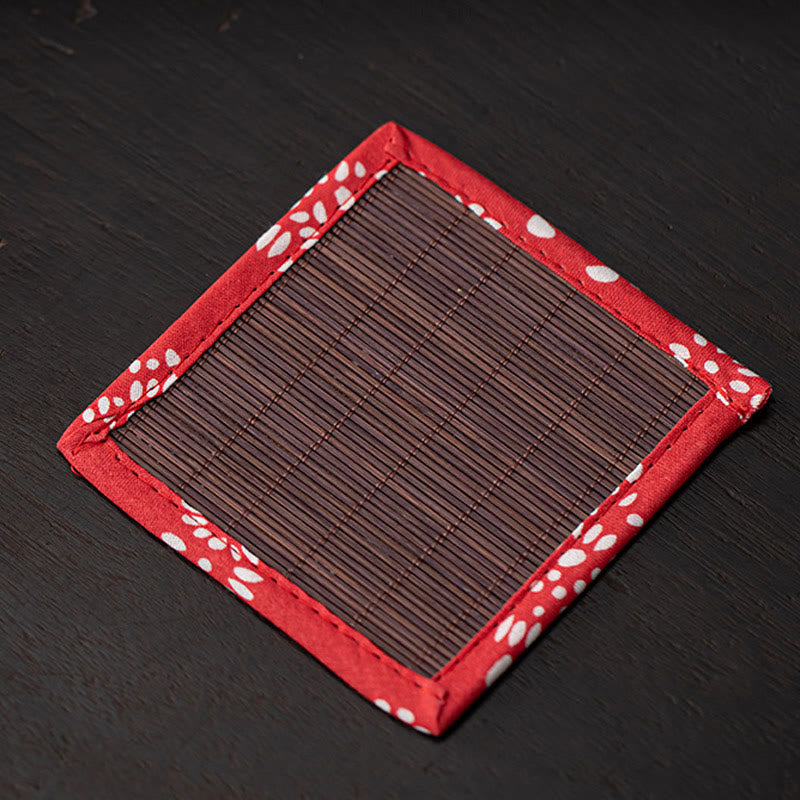 Nimara Ritual Cat Bell Bamboo Mat Healing Ceramic Incense Burner Desk Decoration