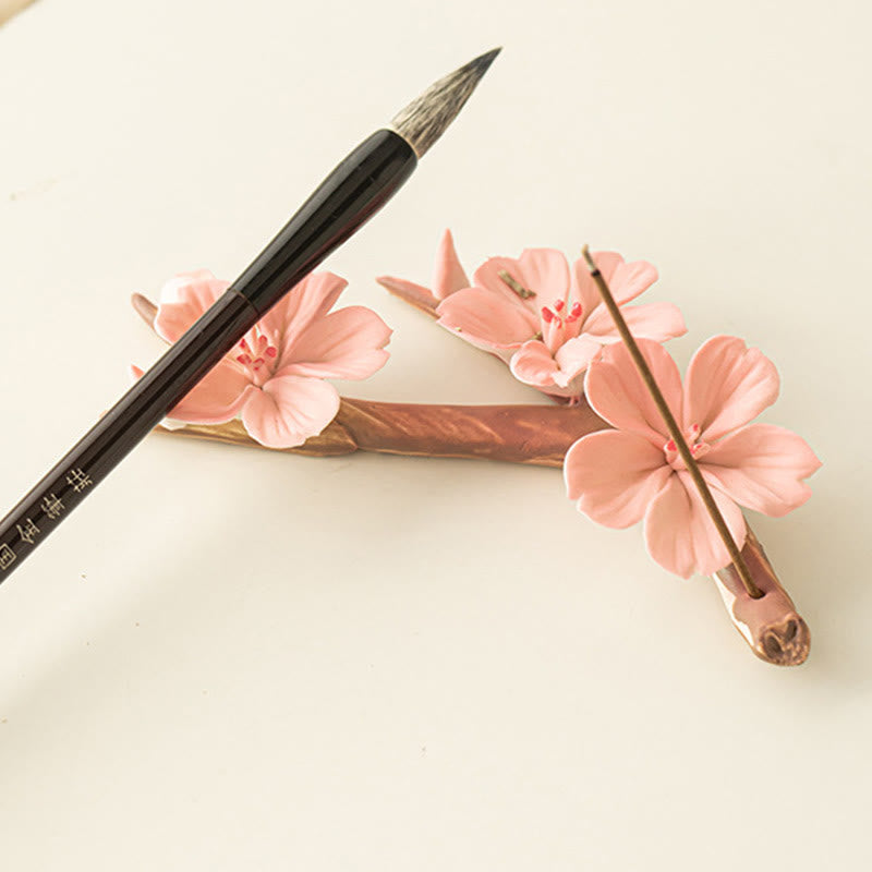 Nimara Ritual Blooming Plum Blossom Branches Ceramic Healing Incense Burner Desk Decoration