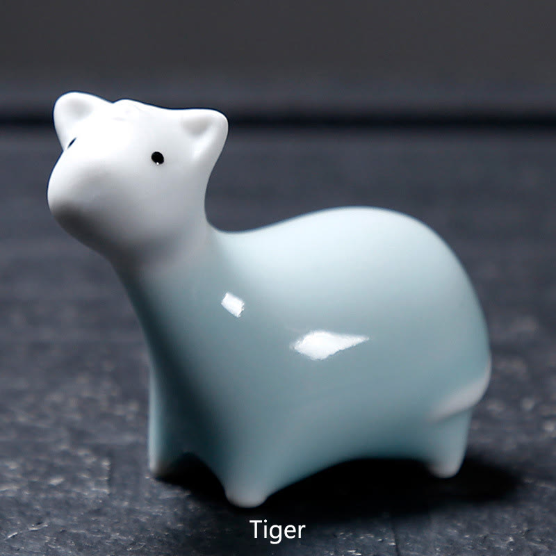 Nimara Ritual Chinese Zodiac Ceramic Tea Pet Home Decoration