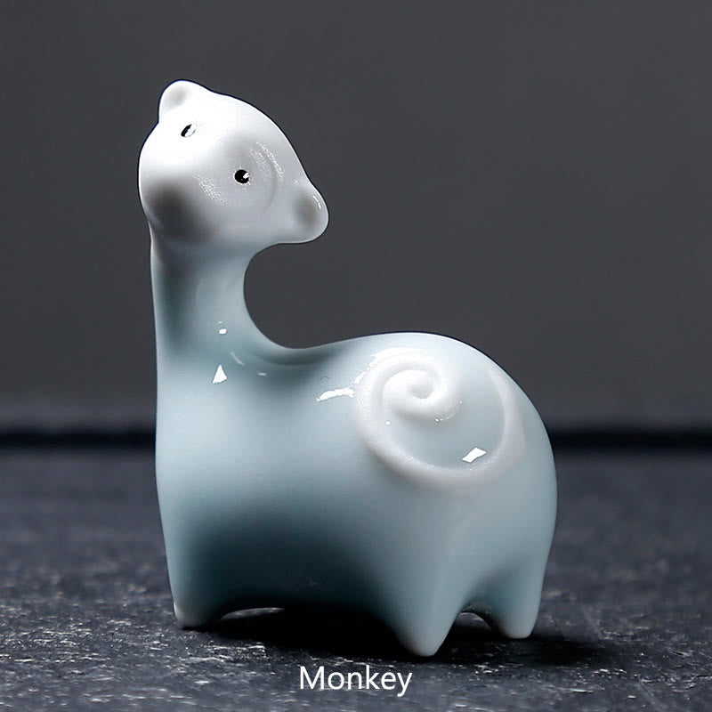 Nimara Ritual Chinese Zodiac Ceramic Tea Pet Home Decoration