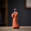 Nimara Ritual Meditating Praying Monk Figure Ceramic Compassion Serenity Home Decoration