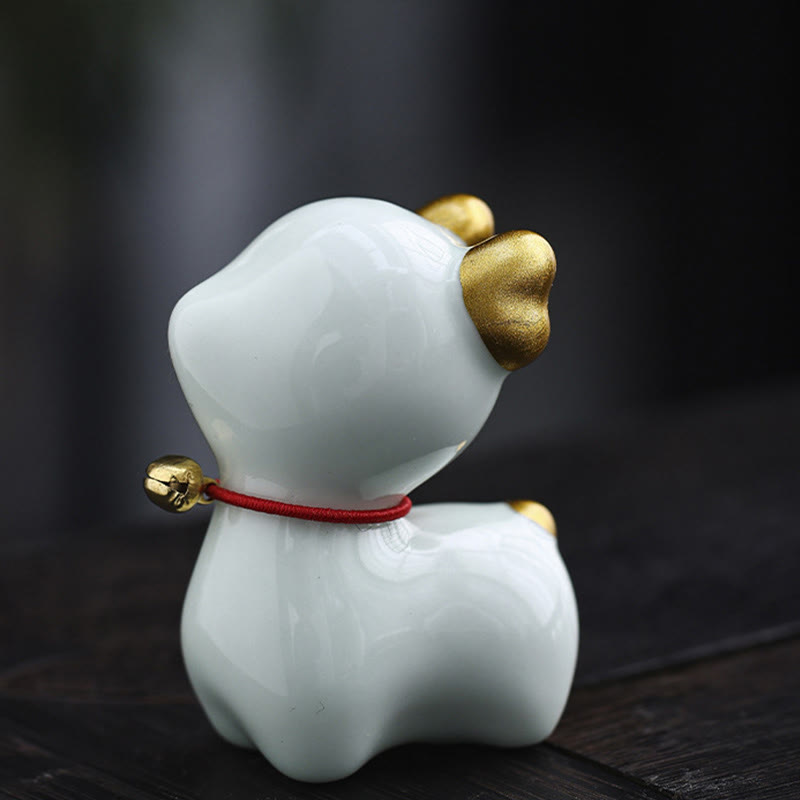 Nimara Ritual Mini Deer Tea Pet Ceramic Home Desk Figurine Decoration