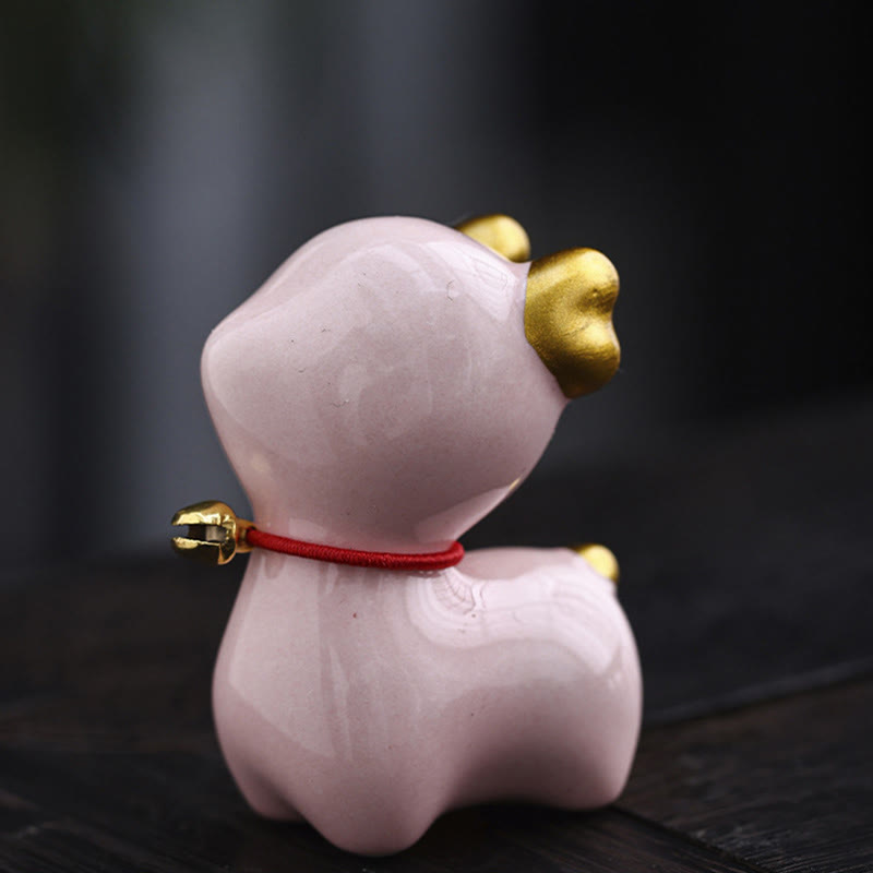 Nimara Ritual Mini Deer Tea Pet Ceramic Home Desk Figurine Decoration