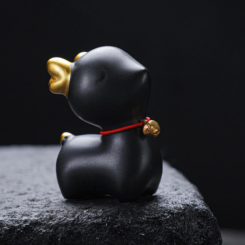 Nimara Ritual Mini Deer Tea Pet Ceramic Home Desk Figurine Decoration