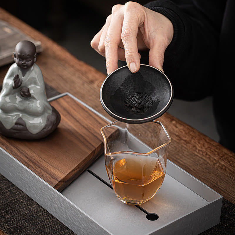 Nimara Ritual Little Zen Monk Hat Strainer Ceramic Tea Accessories Figurine Home Decoration